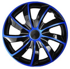 J&J Automotive Pokrovi Quad 14" Modra in črna 4ks