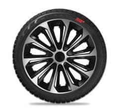 J&J Automotive Pokrovi Strong 15" Srebrna in črna 4ks