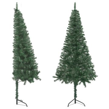 Vidaxl Kotna umetna novoletna jelka zelena 180 cm PVC