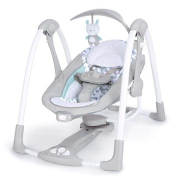 Ingenuity Vrtljiva vibracijska gugalnica z melodijo Raylan 2v1, od 0m+ do 9 kg