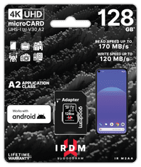 GoodRam IRIDIUM microSD/ad, 128GB, 170MB/s