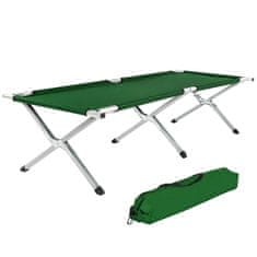tectake 4 postelje za taborjenje, izdelane iz aluminija Zelena