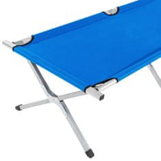 tectake 4 postelje za taborjenje, izdelane iz aluminija Modra