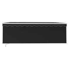 Vidaxl Ročno zložljiva tenda s senčilom 4x3 m antracitna