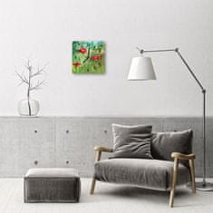 tulup.si Steklena kvadratna ura Maki 30x30 cm Črne kazalke