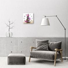 tulup.si Steklena kvadratna ura Spa kamni 30x30 cm Črne kazalke