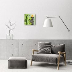 tulup.si Steklena kvadratna ura Spa kamni 30x30 cm Črne kazalke