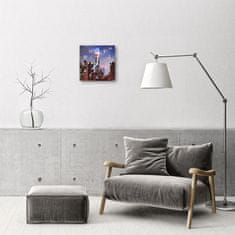 tulup.si Steklena kvadratna ura Mestne stavbe 30x30 cm