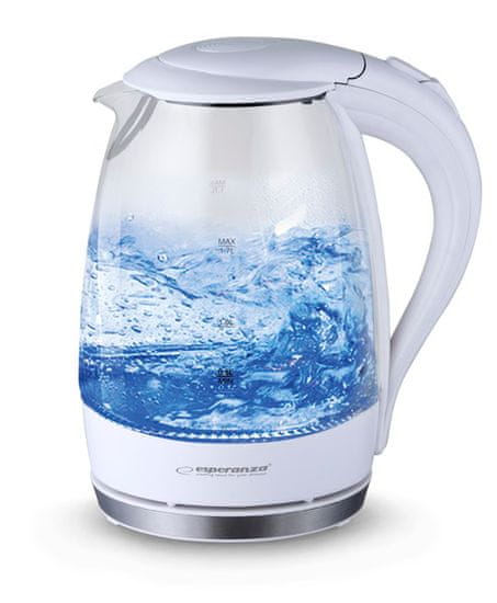 Esperanza EKK011W Esperanza električni čajnik steklo salto angel 1,7 l bela