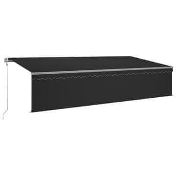 Vidaxl Avtomatsko zložljiva tenda s senčilom 6x3 m antracitna