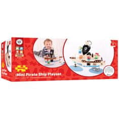 Bigjigs Toys Piratska ladja s pirati