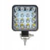 LED delovna svetilka 10-30V IP67 48W 16 LED 6000K kvadratna