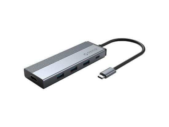 Orico 5SXH priključna postaja, 5 v 1, USB-C, 3x USB 3.0, HDMI, USB-C PD 100 W