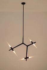 KINGHOME Viseča svetilka CANDELABR 6 črna - aluminij, steklo