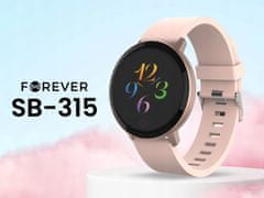 Forever ForeVive Lite SB-315 pametna ura, Bluetooth 5.0, Android + iOS aplikacija, IP67, roza-zlata - odprta embalaža