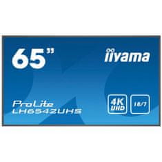 iiyama ProLite LH6542UHS-B3 monitor, 164 cm (64,5"), 4K UHD, IPS, LED