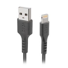 SBS Lightning v USB podatkovni kabel, 1 m, črn