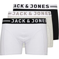 Jack&Jones 3 PACK - moški boksarji 12081832 Light Grey Melange (Velikost S)