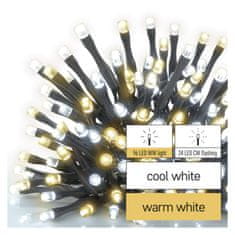 Emos LED svetlobna veriga, 12 m, za notranjo in zunanjo uporabo, topla/hladna bela svetloba, s časovnikom