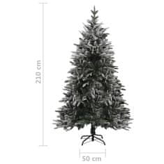shumee Umetna novoletna jelka s snegom zelena 210 cm PVC in PE