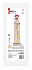 Emos LED lesena dekoracija - Snežak, 46 cm, 2x AA, notranja, toplo bela, s časovnikom
