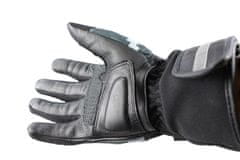 Cappa Racing Motoristične rokavice MONACO usnje/tekstil dolge črne/sive/rdeče M