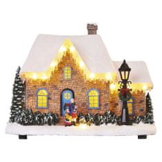 Emos LED božična hiša, 20,5 cm, 3× AA, notranja, toplo bela