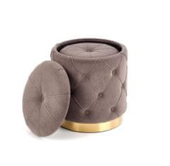 Halmar Tabure (2 kosa) Polly - siv/zlat