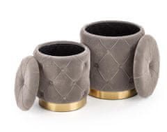 Halmar Tabure (2 kosa) Polly - siv/zlat