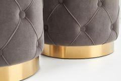 Halmar Tabure (2 kosa) Polly - siv/zlat