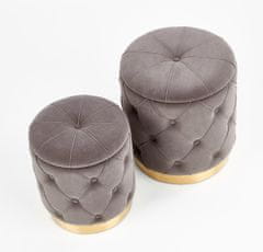 Halmar Tabure (2 kosa) Polly - siv/zlat