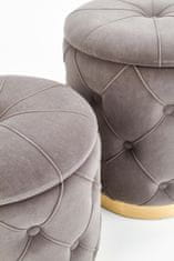 Halmar Tabure (2 kosa) Polly - siv/zlat