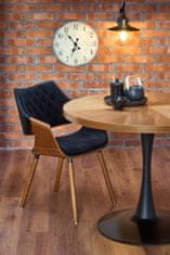 Halmar Okrogla jedilna miza Carmelo - oreh / črna