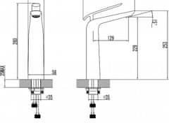 LEMARK Mešalnik za umivalnik visok, monoliten, krom / bela, LEMARK LM4909CW "MELANGE" (10 letna garancija)