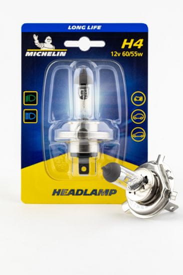 MICHELIN H4 12V60/55W P43T LONG LIFE Enotno pakiranje