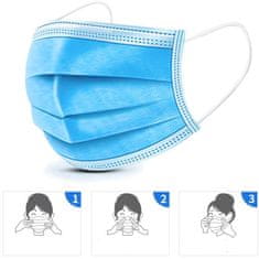 LocoNatura Zaščitna kirurška maska (3-slojna) za obraz - 50 kosov