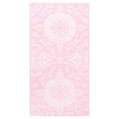 Vidaxl Zunanja preproga roza 120x180 cm PP