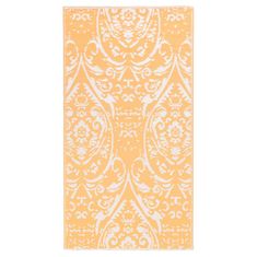 shumee vidaXL Zunanja preproga oranžna in bela 190x290 cm PP