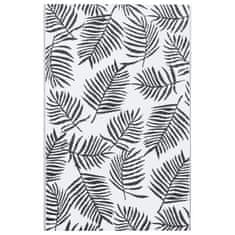 Vidaxl Zunanja preproga bela in črna 160x230 cm PP