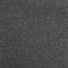Vidaxl Vrtljivi stoli za mizo, 2 kosa, temno sivi, oblazinjeni s tkanino