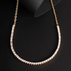 Morellato Luksuzna pozlačena ogrlica s cirkoni Scintille SAQF04