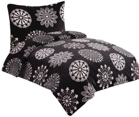 Jahu posteljnina Coco black, mikropliš, 70x90/140x200 cm
