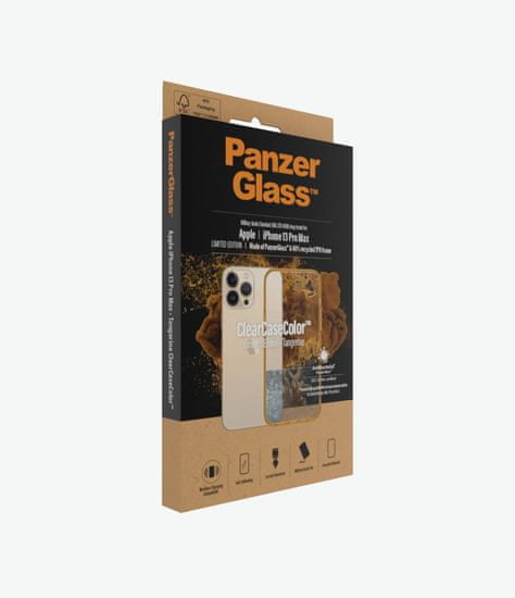 PanzerGlass ClearCaseColor ovitek za Apple iPhone 13 Pro Max, prozorno-oranžen (0343)