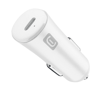 CellularLine avtopolnilec, 20 W, USB-C za iPhone/iPad, bel