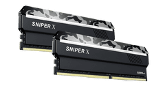 G.Skill Sniper X pomnilnik (RAM), DDR4, 16GB (2 x 8GB), 2400MHz, CL17, 1.2V, Urban Camo (F4-2400C17D-16GSXW)