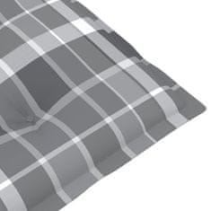 Greatstore Blazine za vrtne stole 6 kosov siv karo vzorec 100x50x7 cm