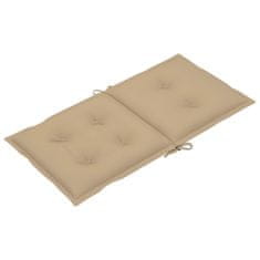 shumee Blazine za vrtne stole 4 kosi bež 100x50x7 cm
