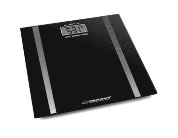 Esperanza Tehtnica osebna elektronska fitness, meritev maščobe in vode, 180kg, 100g, črna barva