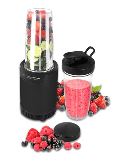 Esperanza Smoothie maker 6 v 1, 2 posodi 0,8L, 700W, 6-rezil, črne barve