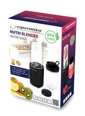 Esperanza Smoothie maker 6 v 1, 2 posodi 0,8L, 700W, 6-rezil, črne barve